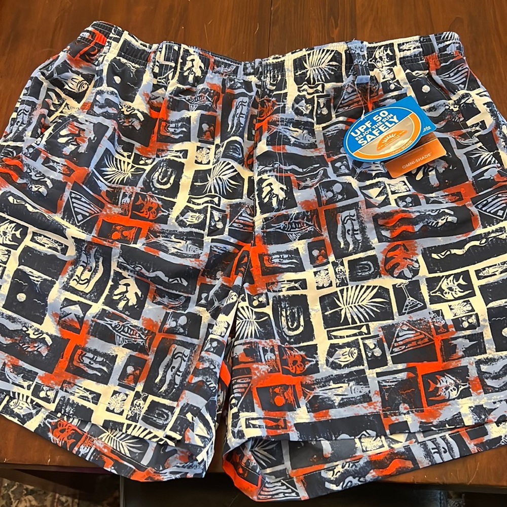 Nwt Men Columbia PFG Big Bother Print Harborside Swim Trunks Sz XL￼